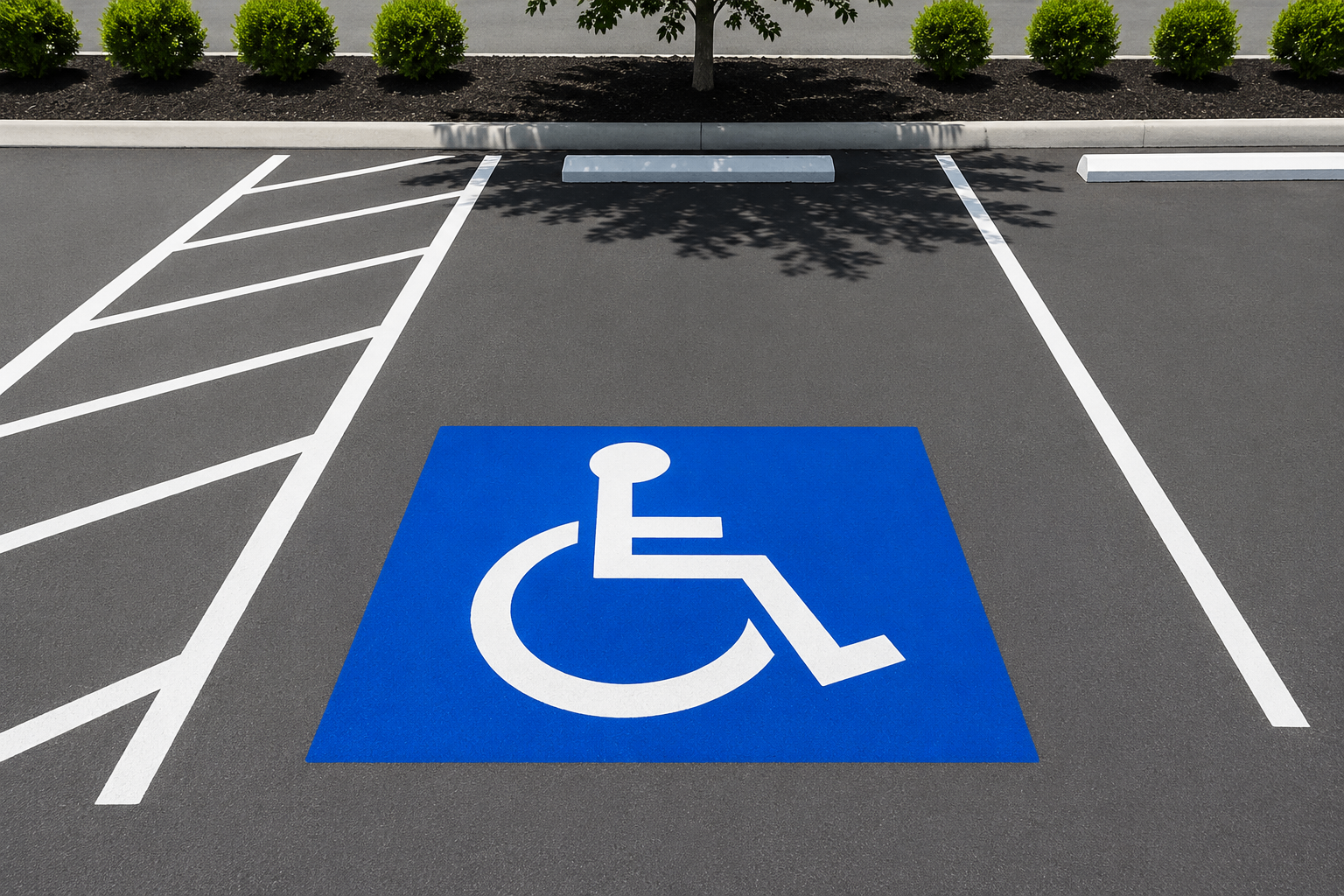 ADA & Handicap Stalls — professional line striping and pavement markings